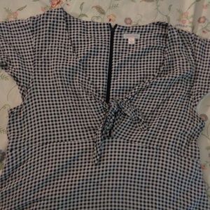 GINGHAM EMPIRE WAIST SUMMER DRESS